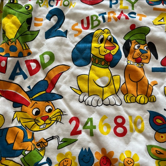 VINTAGE 80’s COLORFUL handmade blanket - Picture 7 of 13